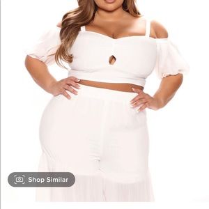 Fashion Nova Crop Top White